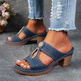 Virginia | Embellished Orthopedic Block-Heel Sandals