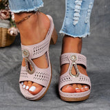 Virginia | Embellished Orthopedic Block-Heel Sandals