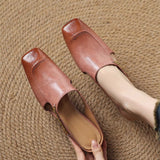 Marilyn | Leather Slip-On Mules