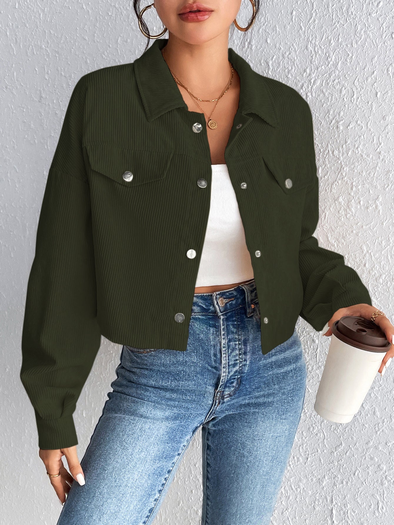 Celestine | Vintage Collared Button-Up Jacket