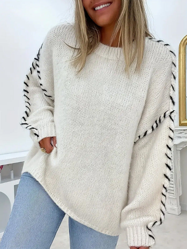 Céleste | Relaxed Round Neck Knit Sweater