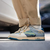 Céleste | Artistic Swirl Low-Top Sneakers