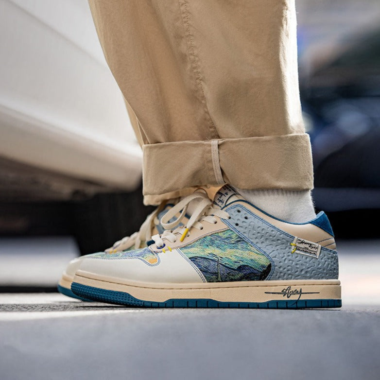 Céleste | Artistic Swirl Low-Top Sneakers