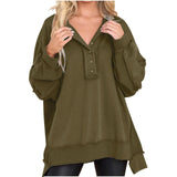 Leilani | Oversized Quarter-Button Sweatshirt