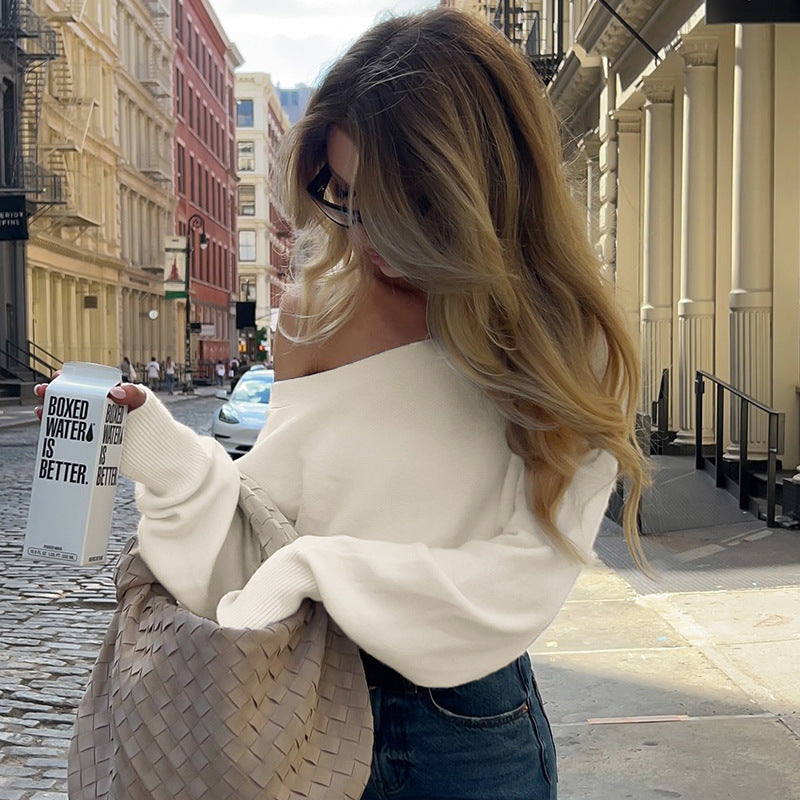 Céleste | One-Shoulder Long Sleeve Sweater
