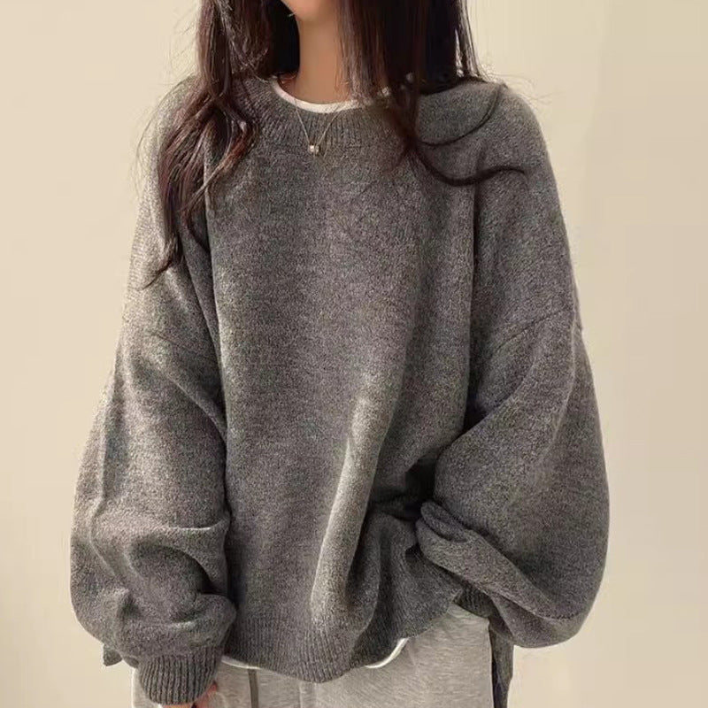 Camille | Oversized Knit Round Neck Sweater