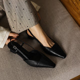 Almeta | Leather Slingback Heels