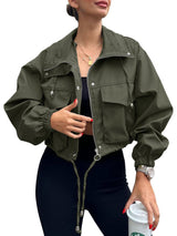 Céleste | Lightweight Zip-Up Cropped Jacket
