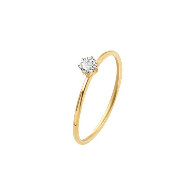 Soleil | Crystal Solitaire Stacking Ring