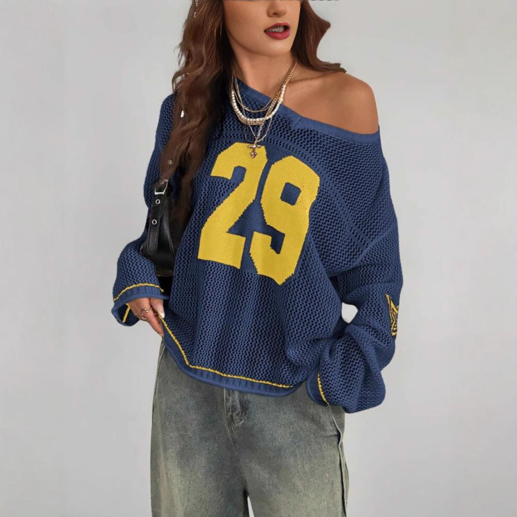 Céleste | Retro Knit Long Sleeve Pullover