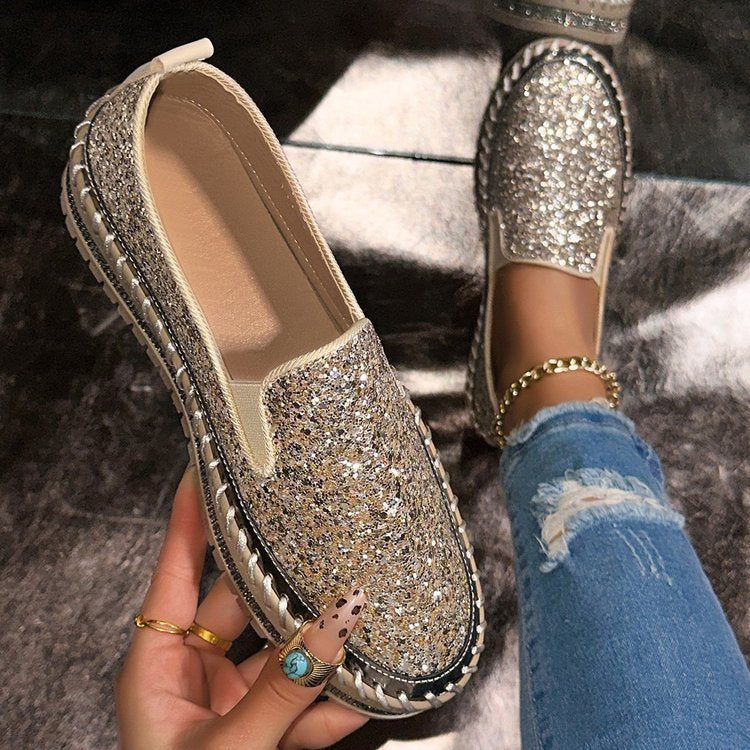 Séraphine | Glitter Slip-On Loafers