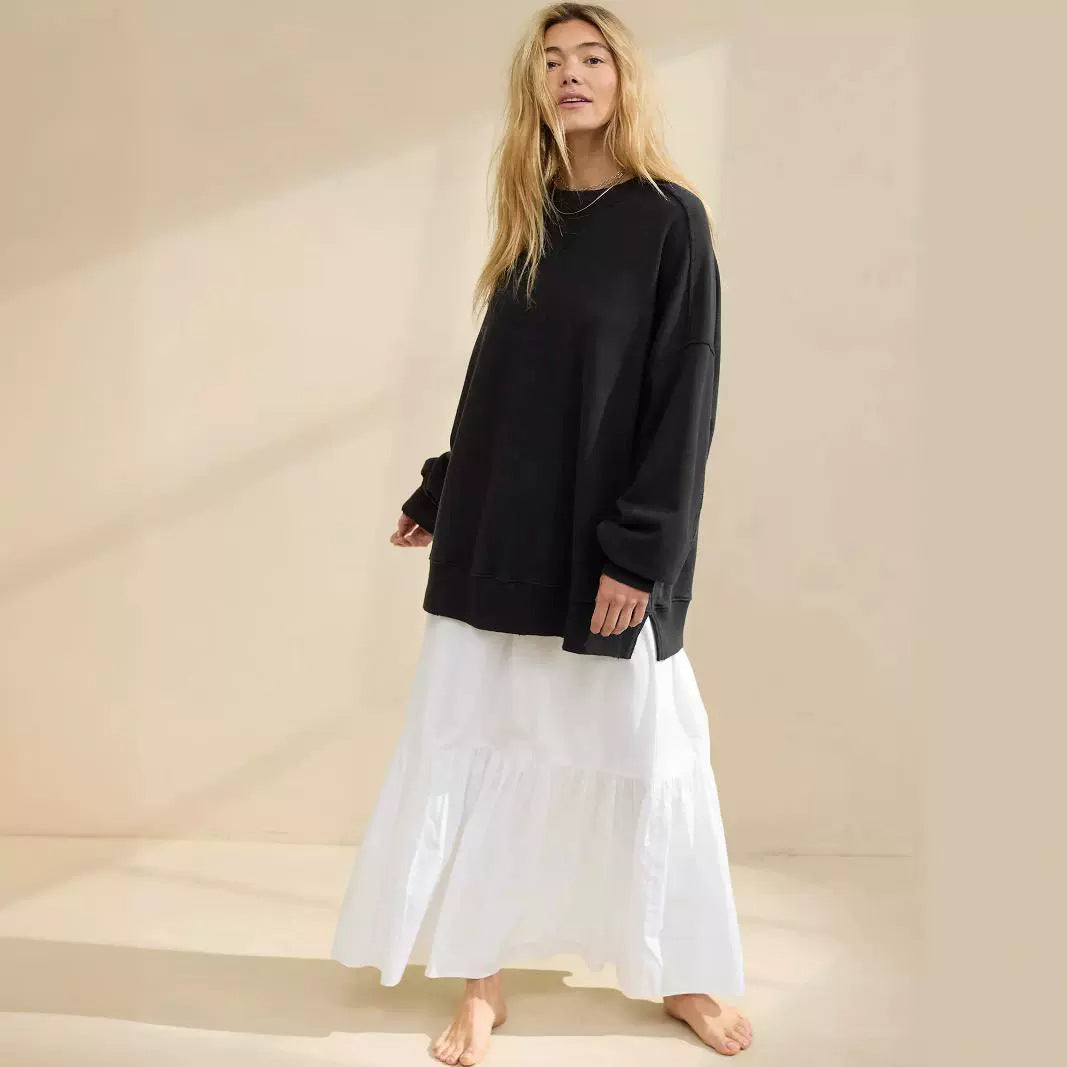 Camille | Relaxed Crewneck Cotton Sweatshirt