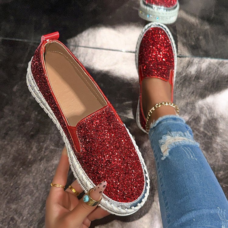 Séraphine | Glitter Slip-On Loafers