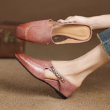 Marilyn | Leather Slip-On Mules
