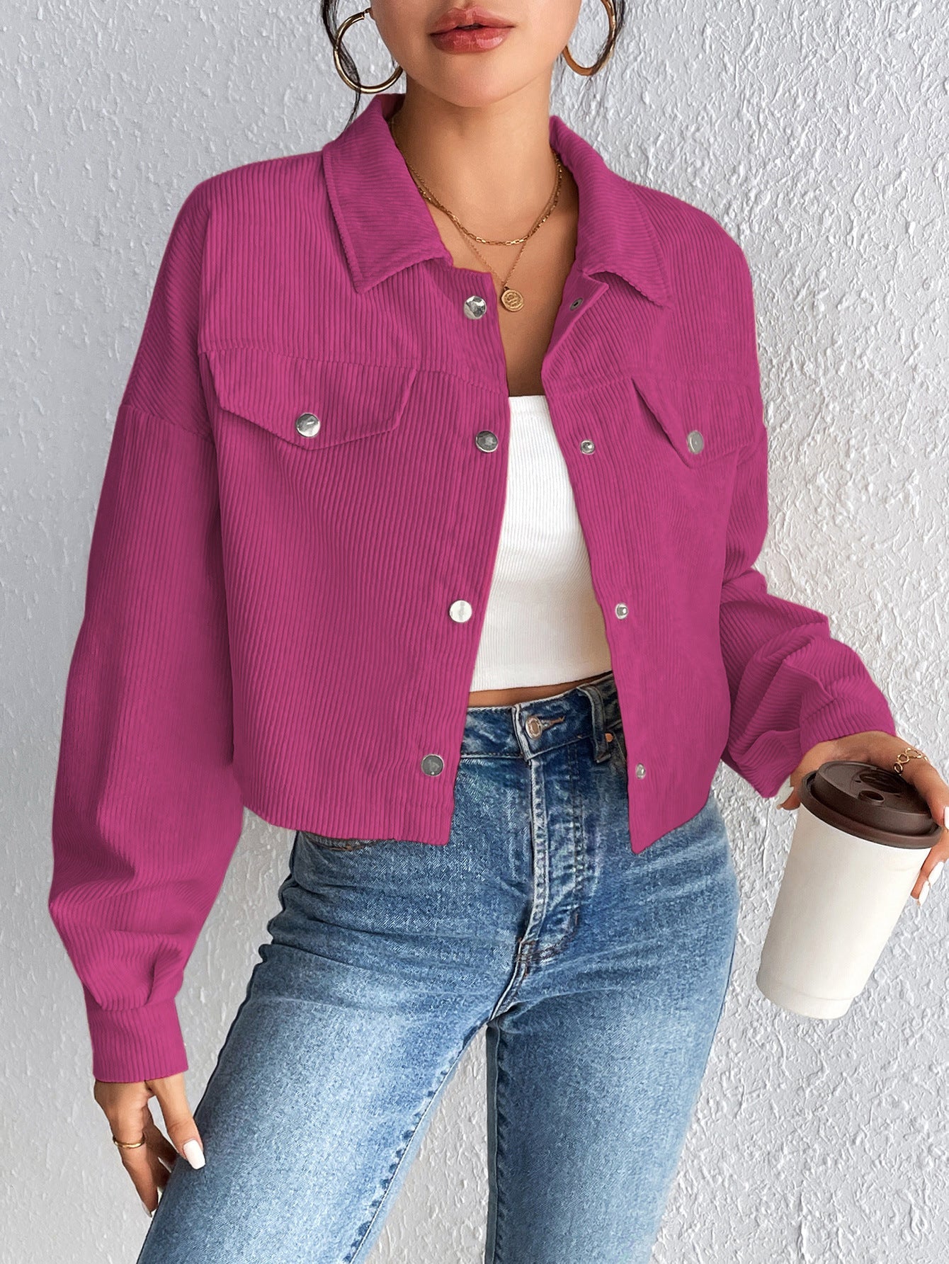Celestine | Vintage Collared Button-Up Jacket