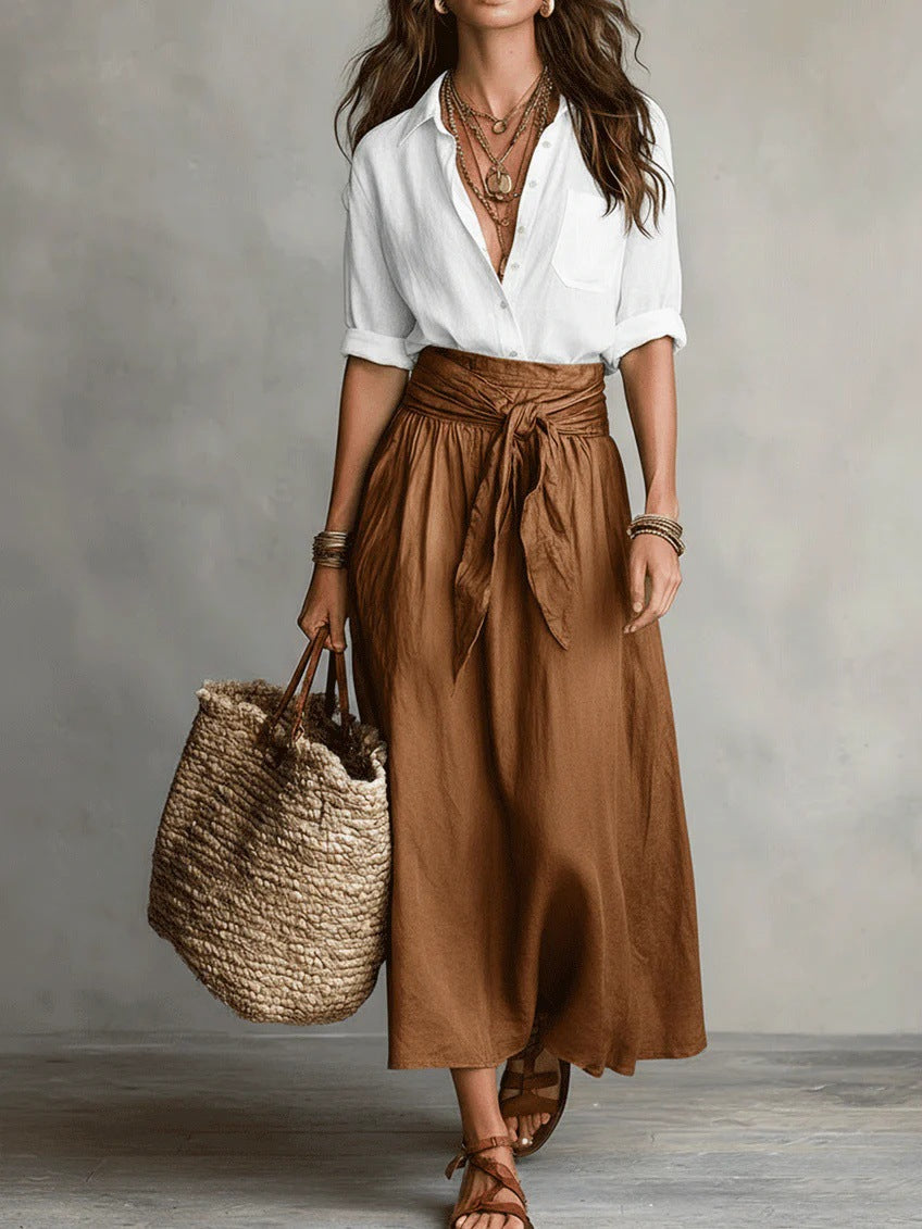 Juliana | Tie-Waist Midi Set