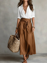 Juliana | Tie-Waist Midi Set