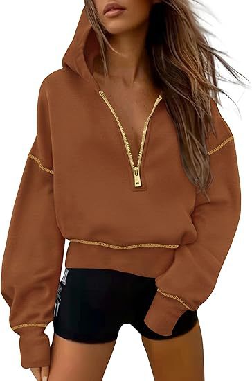 Céleste | Cropped Zip Hoodie with Stitch Detail