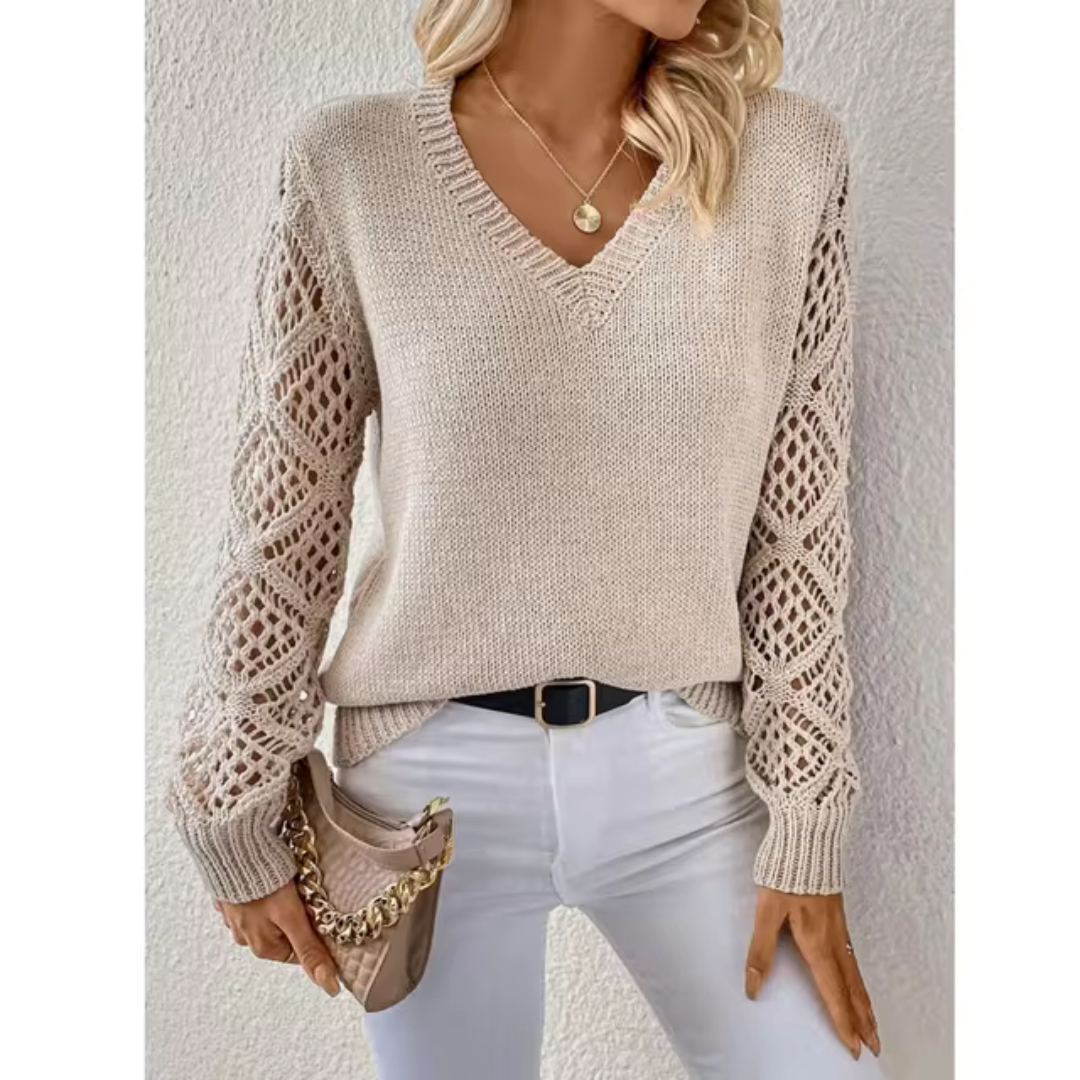 Margot | Cosy V-Neck Knit Pullover