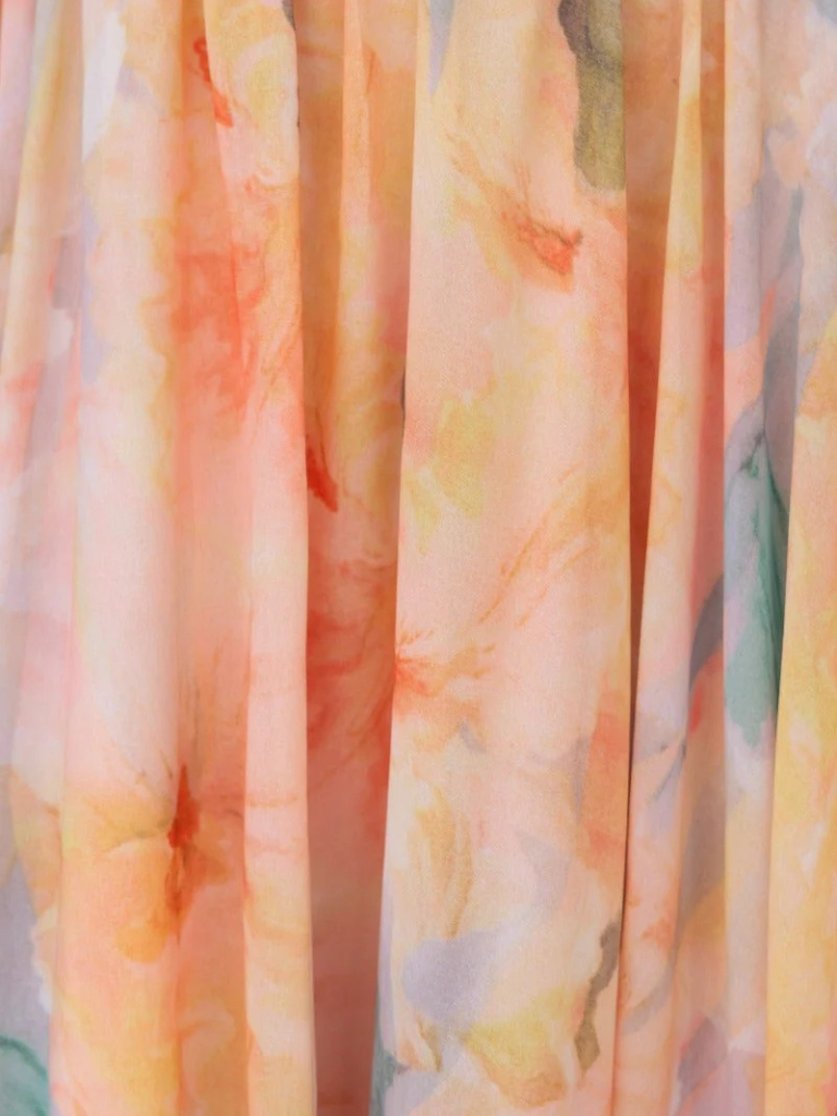 Nilda | Soft Chiffon Halter Midi Dress
