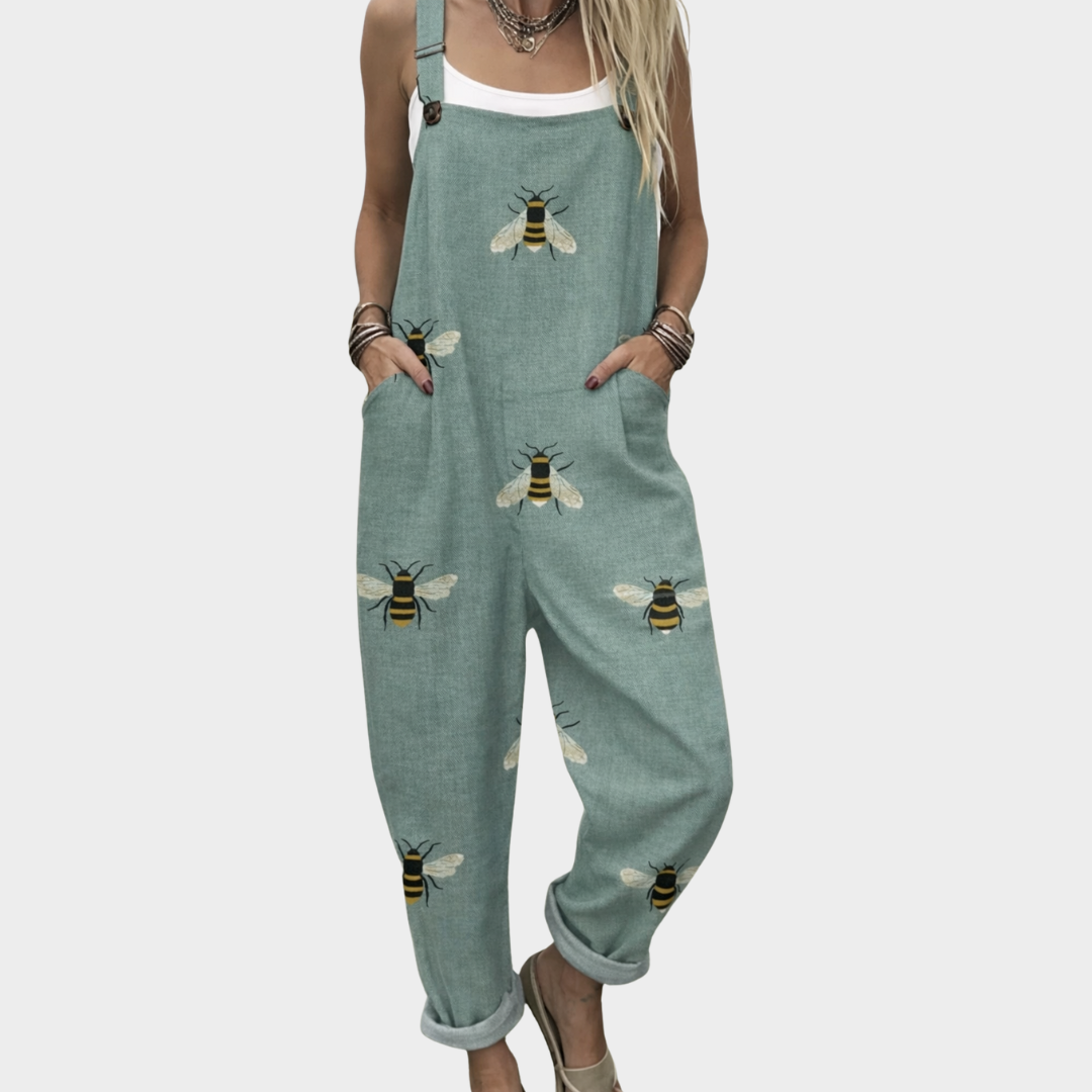 Queenie | Printed Wide-Leg Jumpsuit