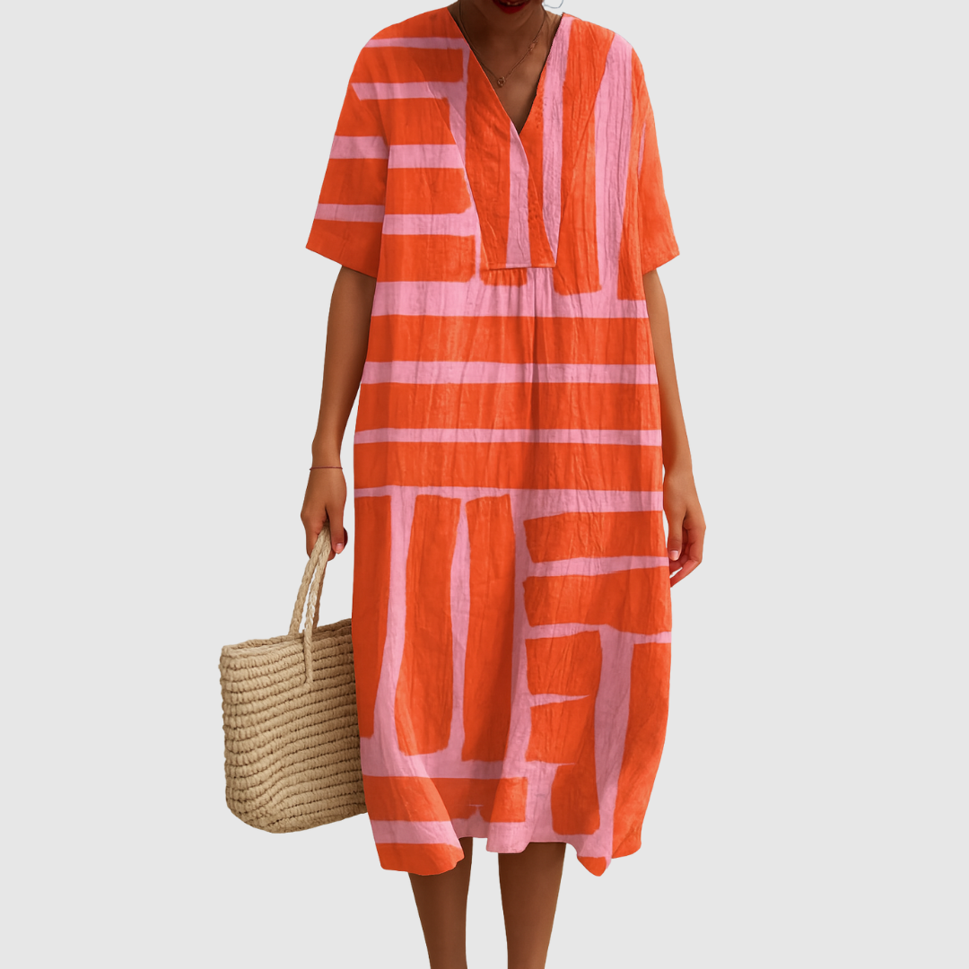 Mary | Sky Stripe Summer Dress