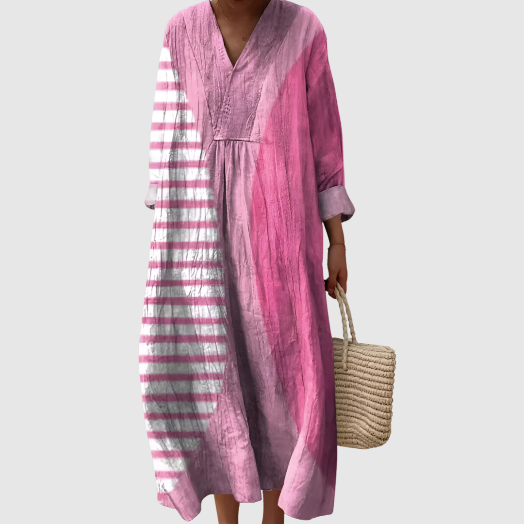 Veronica | Abstract Art-Print Dress