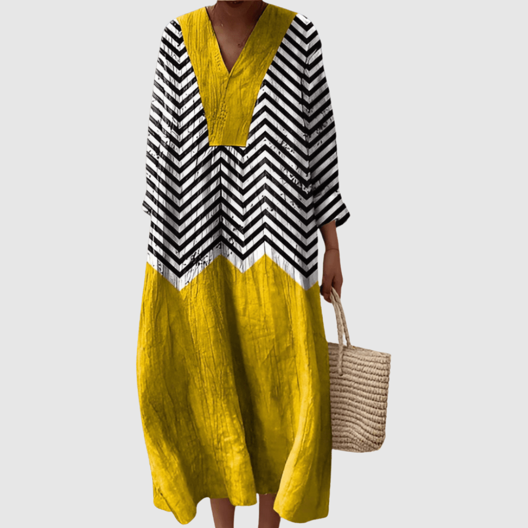 Jada | Zigzag Colorblock Dress