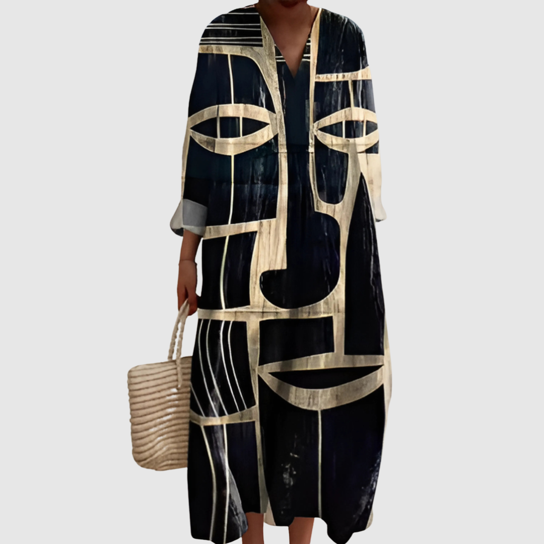 Rose | Prism Print Flowing Dress
