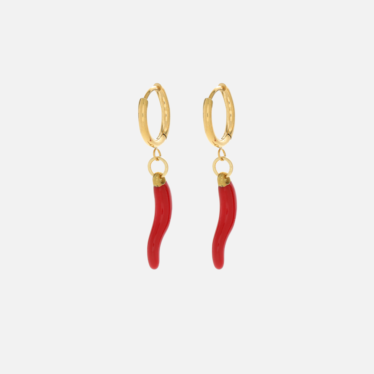 Marcelline | Gold Hoop & Chili Charms