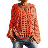Solène | Relaxed Openwork Knit Sweater