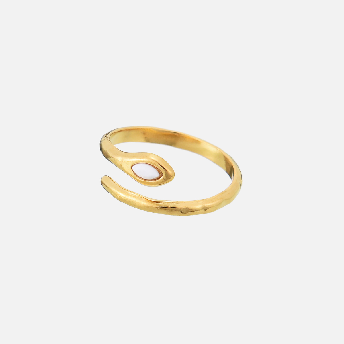 Xevera | Open Cuff Ring with Gemstone