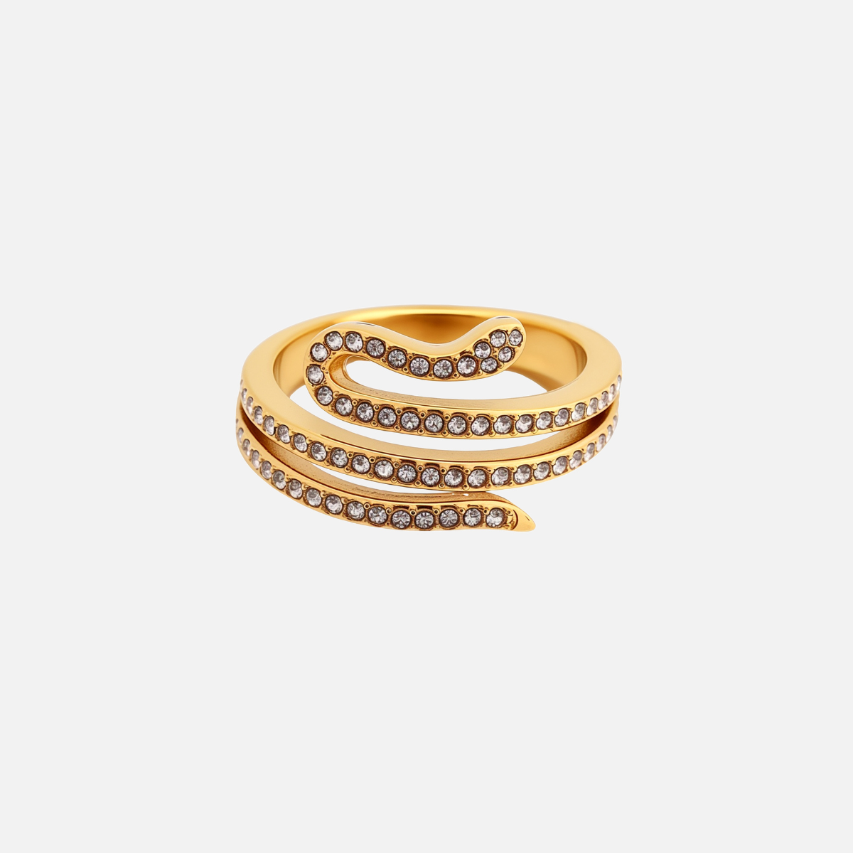 Elvira | Adjustable Crystal Coil Ring