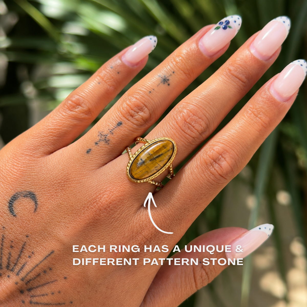 Perla | Adjustable Brown Stone Ring