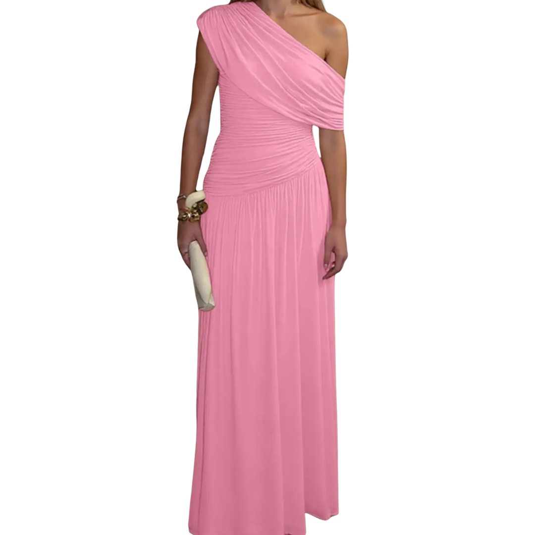 Séraphine | Asymmetric Pleated Midi Dress
