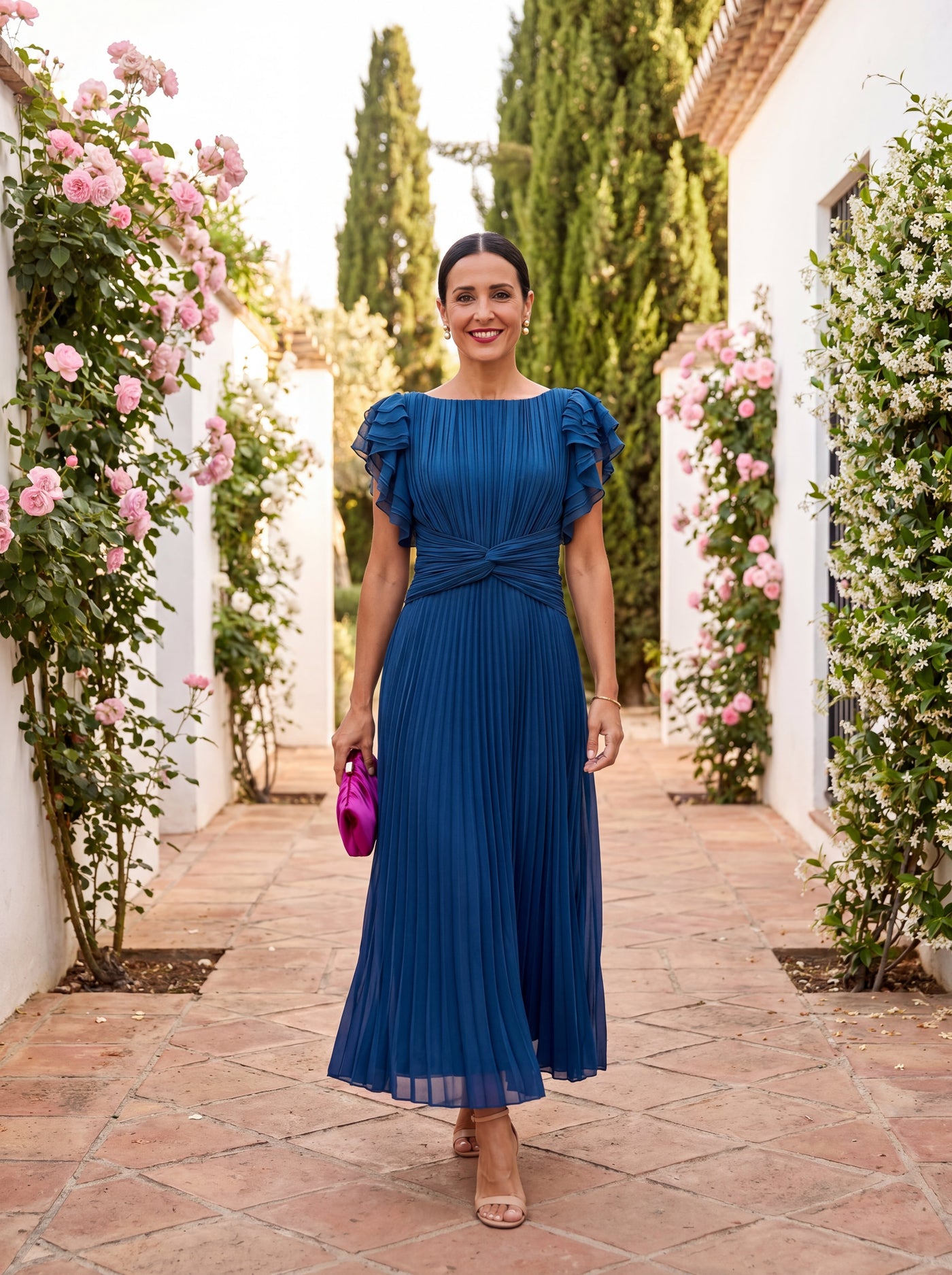 Urania | Flowing Pleated Maxi Dress