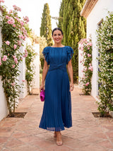 Urania | Flowing Pleated Maxi Dress
