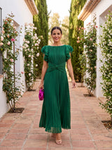 Urania | Flowing Pleated Maxi Dress