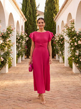 Urania | Flowing Pleated Maxi Dress