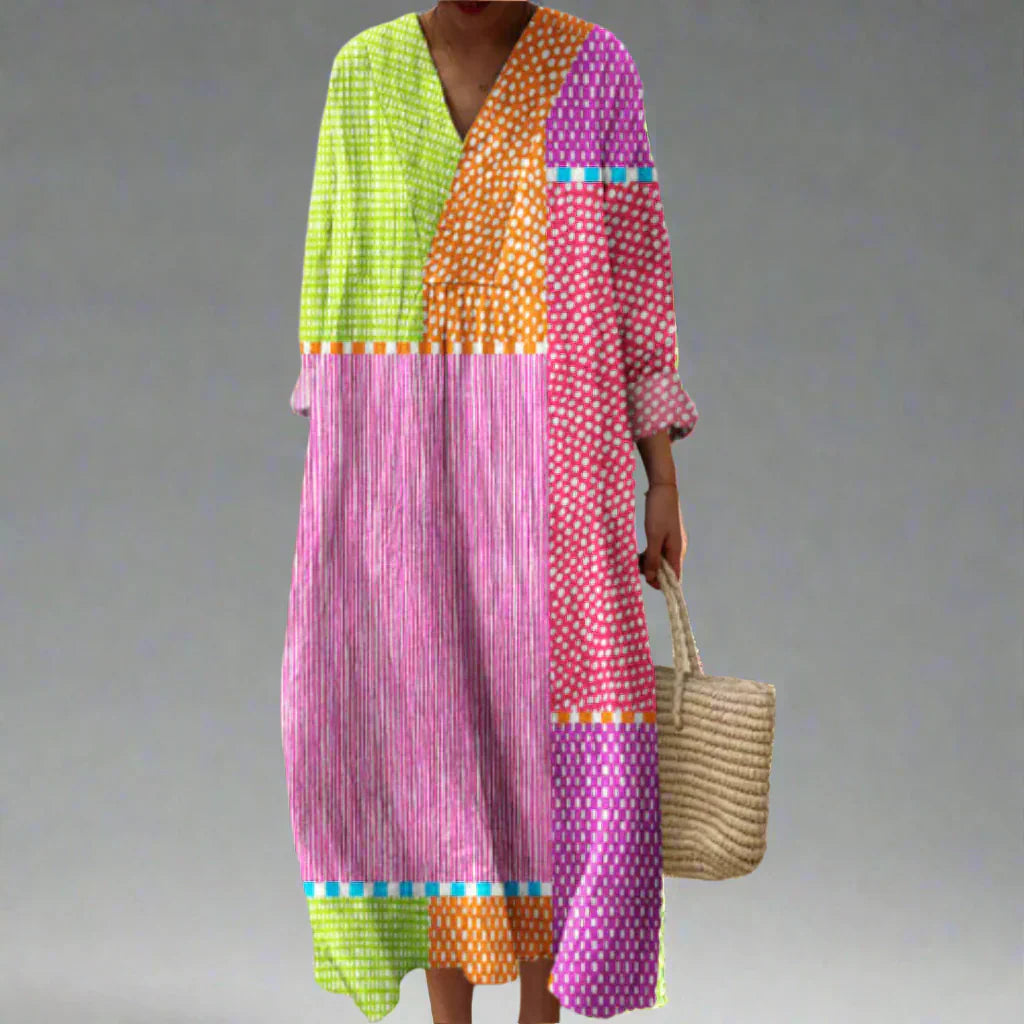 Haven | Geometric Patchwork Dress