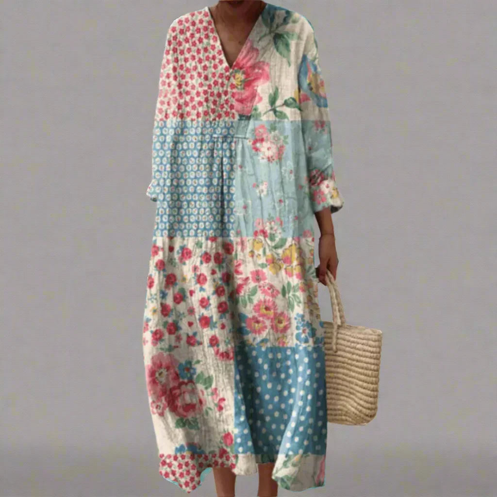 Kelly | Abstract Patchwork Dress