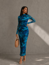 Earline | Floral Mesh Maxi Dress