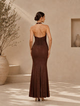 Brianne | Halter Mermaid Maxi Dress