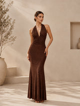 Brianne | Halter Mermaid Maxi Dress