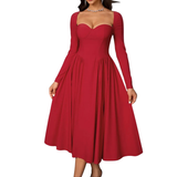 Séraphine | Open-Back Pleated Midi Dress