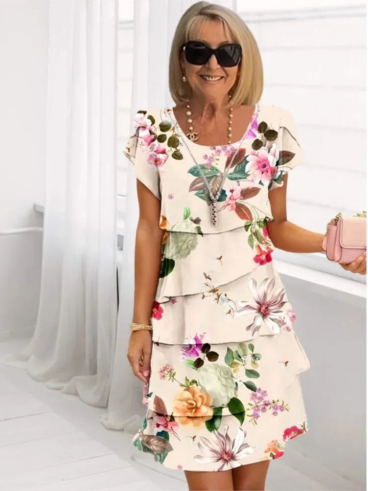 Shelby | Floral Linen A-Line Dress
