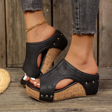 Lauren | Studded Wedge Sandals
