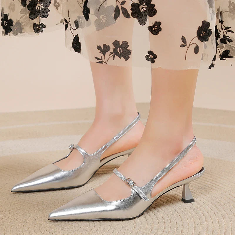 Annaliese | Slingback Kitten Heels