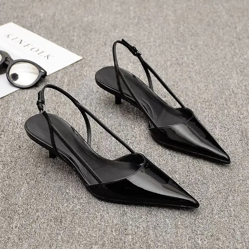 Beryl | Slingback Low Heels Pointed Toe