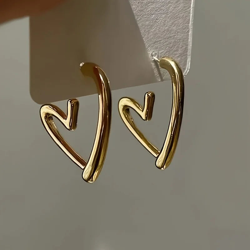 Dolores | Heart Earrings Rose Gold Vermeil